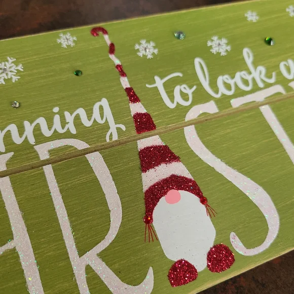 Gnome Christmas Wood Sign - Picture 3 of 8
